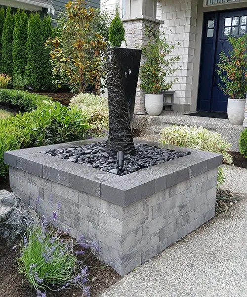 Luxury Backyard Renovation with Paver Patio & Fountains in Sea Tac 